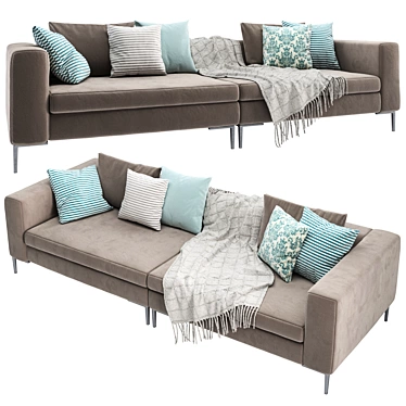 Modern Hugo 3-Seater Sofa: Rove Concepts 3D model image 1 