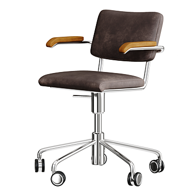 Sleek Thonet S 64 PVDR Office Chair 3D model image 1 