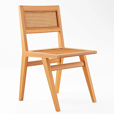 Natural Rattan Marte Dining Chair 3D model image 1 