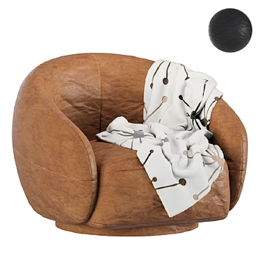 Elegant Tacchini Julep Leather Armchair 3D model image 1 