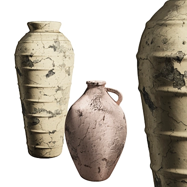 Concrete Vase Set 02 | 3DMax Corona & Vray 2015 | FBX 3DS OBJ 3D model image 1 