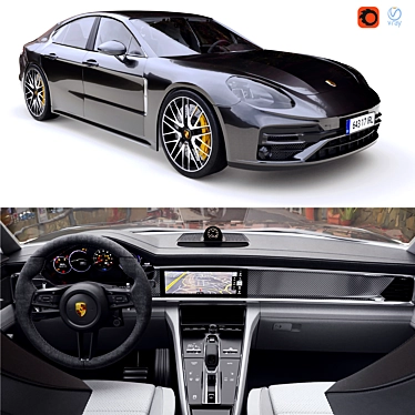 Ultimate Luxury: Porsche Panamera Turbo S 3D model image 1 
