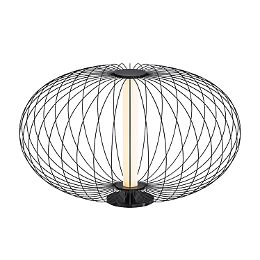 Stylish Carbony Ceiling Lamp 3D model image 1 