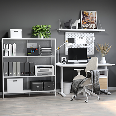 IKEA Office Essentials Set 3D model image 1 