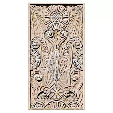 Elegant Décor Panel - 3.4x1.7m 3D model image 1 