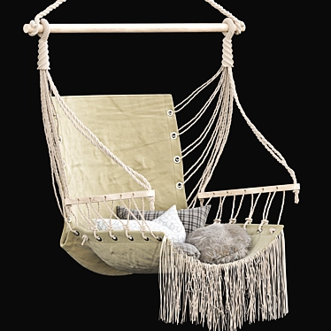 CasaPro Fringed Hanging Armchair 3D model image 1 