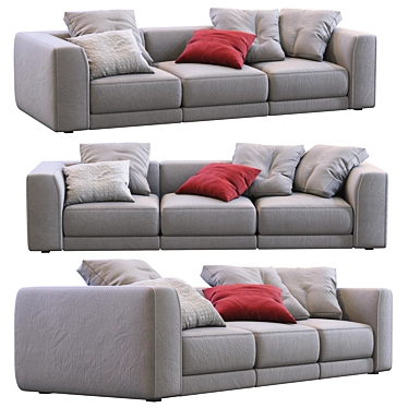 Sleek & Stylish Sofa: Pasha by Jesse 3D model image 1 