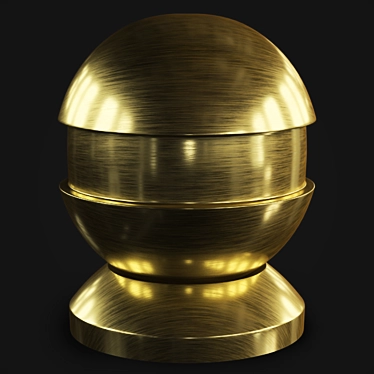 Sleek Brass Satin Brushed 3D model image 1 