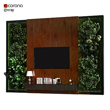 Modern TV Wall Unit 020 3D model image 1 