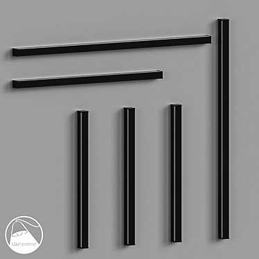 Sleek Stick Sconce - Long Length 3D model image 1 