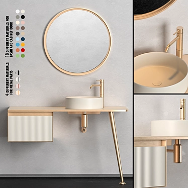 Artelinea T-60: Modern Bathroom Furniture 3D model image 1 