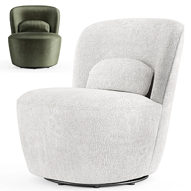 Dantone Home Twain Swivel Armchair 3D model image 1 