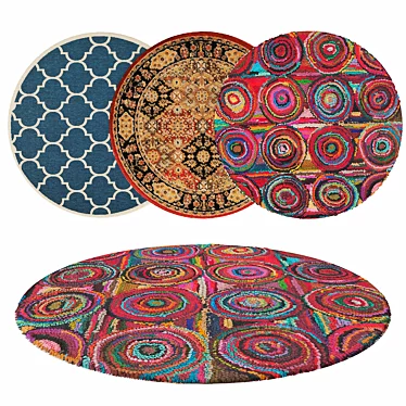 High-Quality Round Rug 117x1.6cm 3D model image 1 