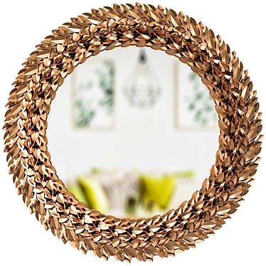 Elegant 75cm Fremont Gold Mirror 3D model image 1 