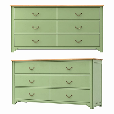 Olivia Chest of Drawers with Six Spacious Compartments 3D model image 1 