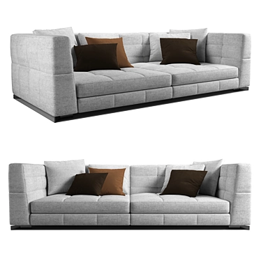 Elegant Minotti Blazer Sofa 3D model image 1 