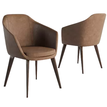 Angela L5 Armchair - Modern and Elegant Furniture 3D model image 1 