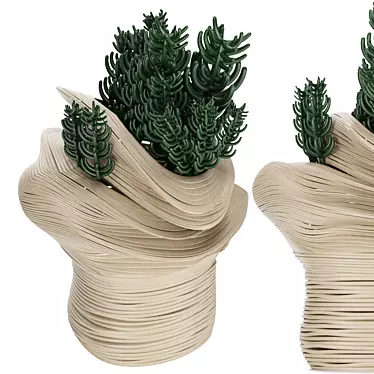 Desert Dream Cactus Pot 3D model image 1 