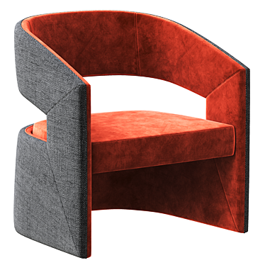 Modern 1728 Armchair: Elegant Design 3D model image 1 