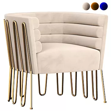 Jonathan Adler Maxime Club Chair: Elegant and Stylish Seating 3D model image 1 