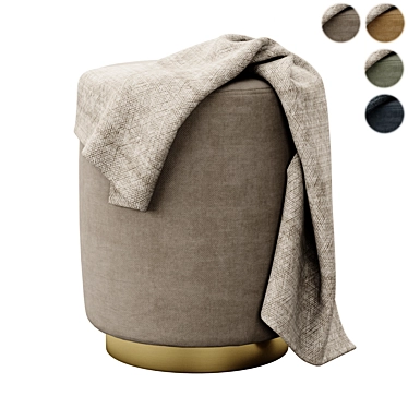 Opulent Opal Ottoman 3D model image 1 