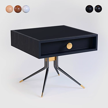 Swing Bedside Table: Elegant and Functional 3D model image 1 