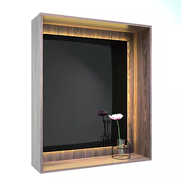 Illuminated Reflection: Backlit Mirror 3D model image 1 