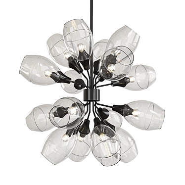 Modern Orb Chandelier 3D model image 1 