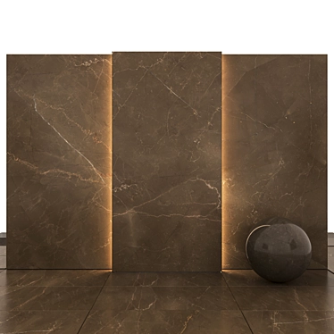 Pulpis Brown Marble: Versatile Tiles & Slabs 3D model image 1 