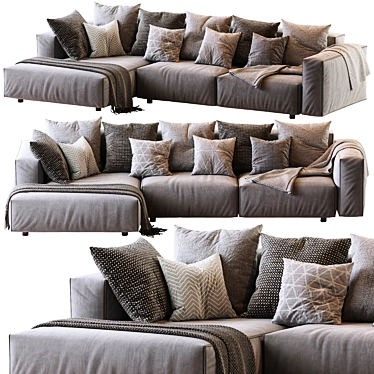 Hills Modern Sofa: Elegant and Stylish 3D model image 1 