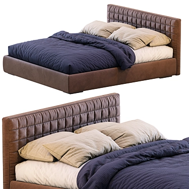 Elegant Contemporary Bed - PICOLIT 3D model image 1 
