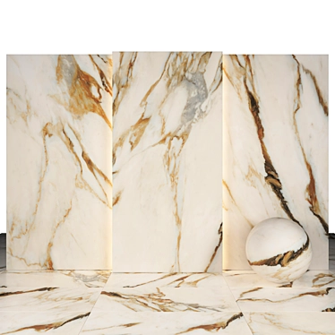Elegant Signoria Calacatta Marble 3D model image 1 
