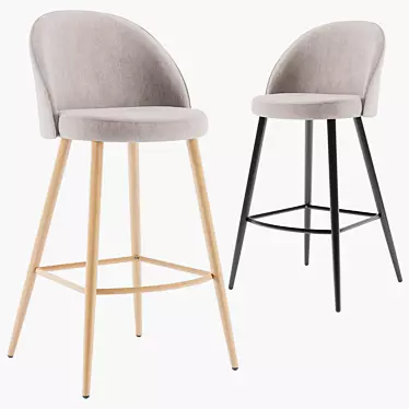 Harton Bar Stool - Stylish Seating for Your Space 3D model image 1 