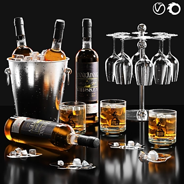 Elegant Whiskey Gift Set 3D model image 1 