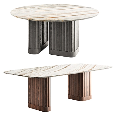 Elegant Dorico Table Set - Arflex 3D model image 1 