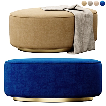 Elegant Scarlett Ottoman by Tov 3D model image 1 