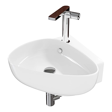 Elegant Jacob Delafon Nouvelle Vague Corner Washbasin 3D model image 1 