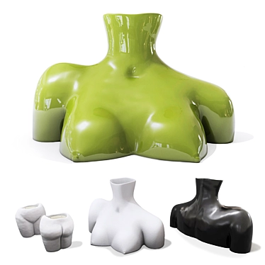 Contemporary Curves: Anissa Kermiche's Ceramic Homeware 3D model image 1 