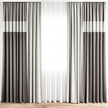 Polygonal Curtain Model 3D model image 1 