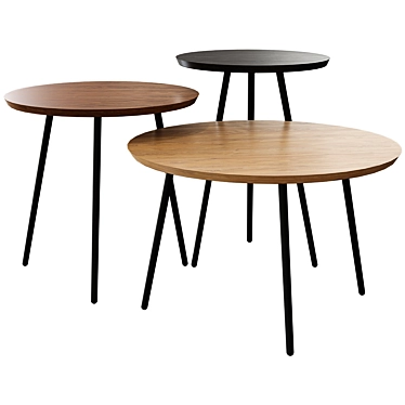 Sleek Sodano Coffee Table Set 3D model image 1 