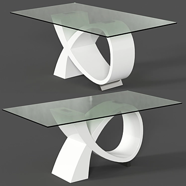 ESF HT0989 Dining Table: Sleek Design, 180x100 cm 3D model image 1 