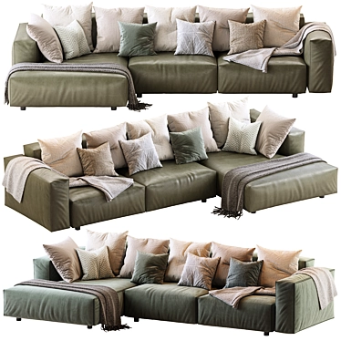 Hills Sofa: Contemporary Comfort for Your Home 3D model image 1 