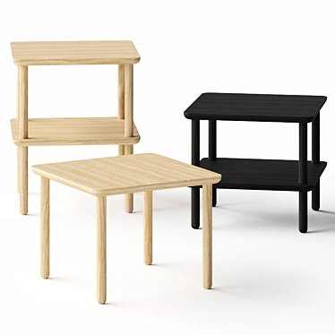 Sleek Baker Side Tables - Various Sizes 3D model image 1 