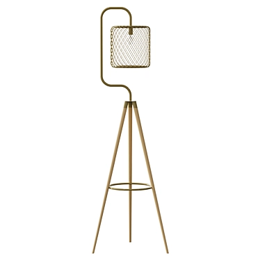 Beige Floor Lamp Andorra 3D model image 1 