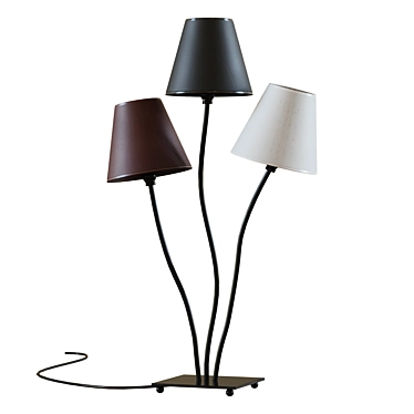 Flexible Table Lamp-40*67*16 Steel/Cotton, Black/Brown/White 3D model image 1 