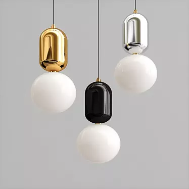 Minimalist Pendant Lamp with Soft Ambient Light 3D model image 1 