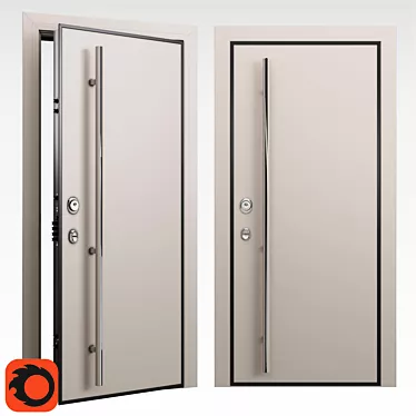 Aviation Comfort: Domani Solid Entry Door & Panels 3D model image 1 