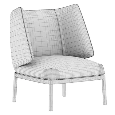 Cozy Comfort: Hug High Armchair 3D model image 1 