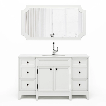 Elegant Dantone Bathroom Vanity 3D model image 1 