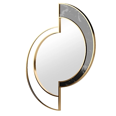 Mirror in brass frame BC001 with marble from Apika